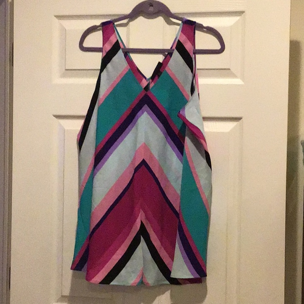 Size 18 sleeveless striped Lane Bryant top